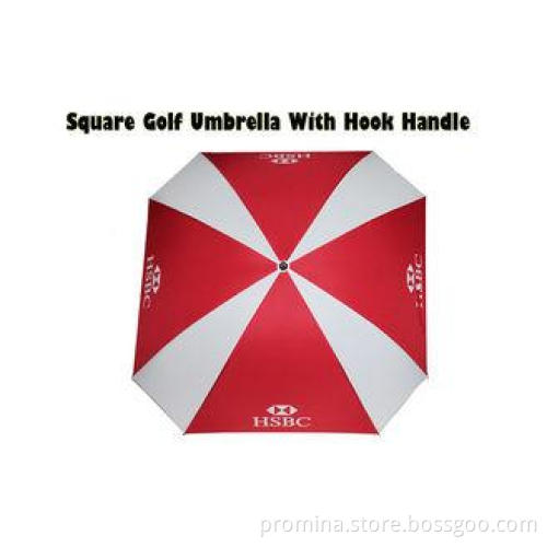 30 Inch Square Automatic Golf Umbrella With Hook Handle